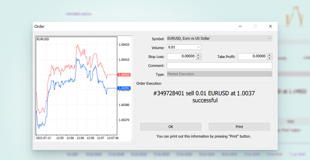 MetaTrader'da emir açma